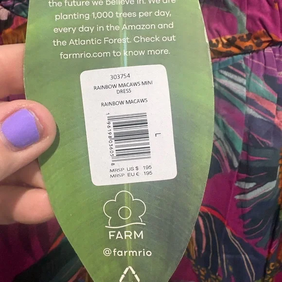 Farm Rio Rainbow Macaws Mini Dress - Picture 6 of 13